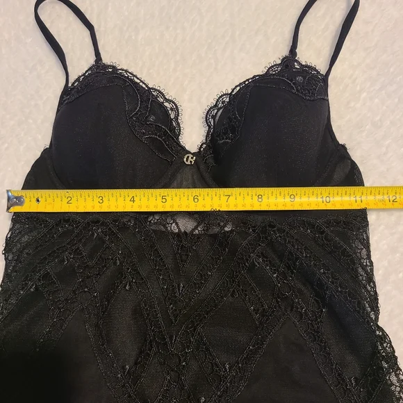 Lingerie Intimate Wear Black Lace one piece Christie's Size Small 34 - Picture 7 of 8